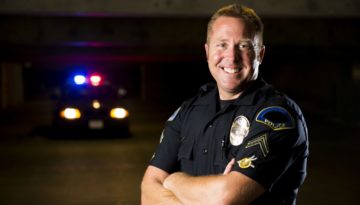 smiling police officer