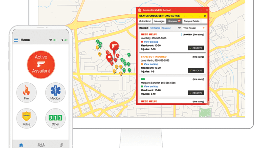 panic button desktop mobile