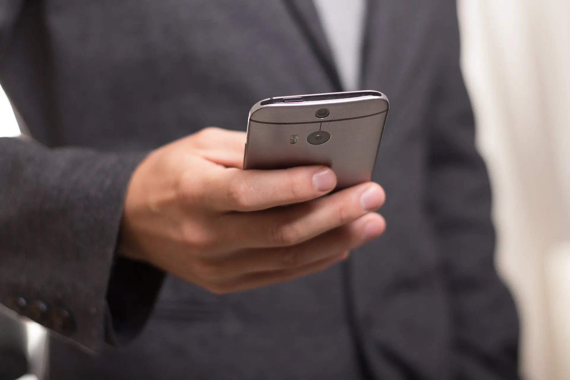 hand holding cellphone