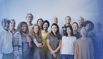 community group of people standing together