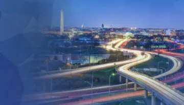 washington dc traffic long exposure