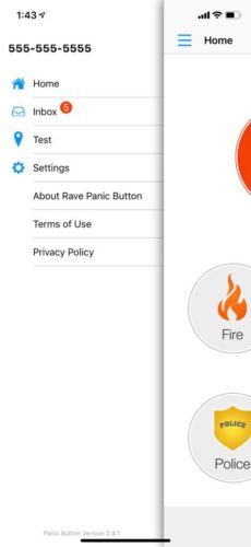 inbox panic button app screen shot of inbox folder