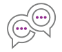 text chat icon purple