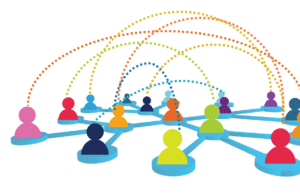 people connected virtually