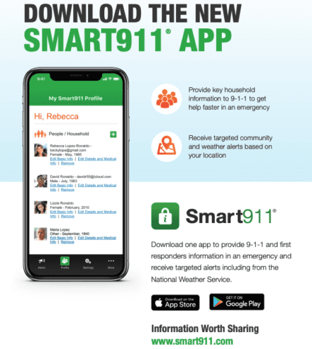 smart911 app flyer resource preview