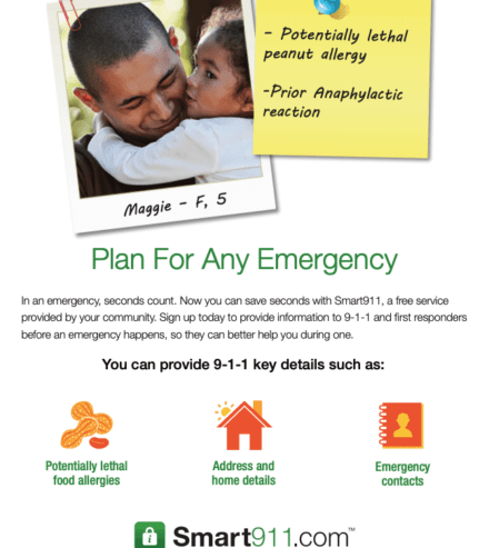 smart911 medical flyer food allergy resource preview