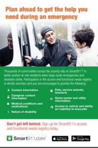 smart911 postcards
