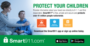 smart911 protecting children graphic