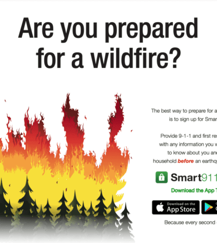 smart911 wildfire flyer resource preview