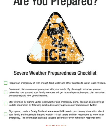 smart911 winter weather flyer resource preview