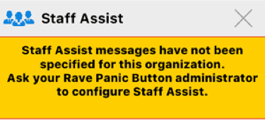 staff-config panic button app staff configuration message