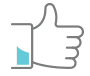 thumbs up blue icon