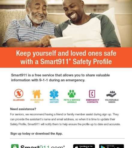 smart911 father son elderly flyer keep yourself and loved one safe