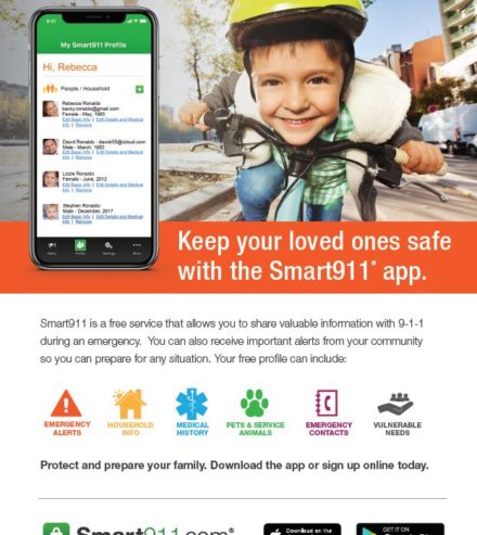 smart911 keep your loved ones safe download flyer