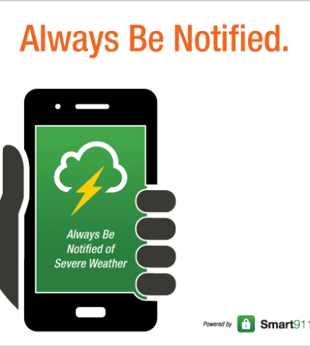 smart911 always be notified weather