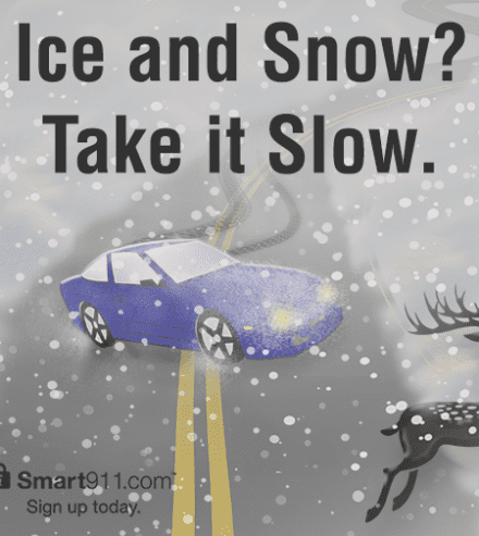 smart911 ice and snow take it slow