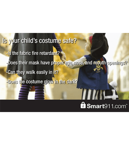 smart911 costume safety halloween