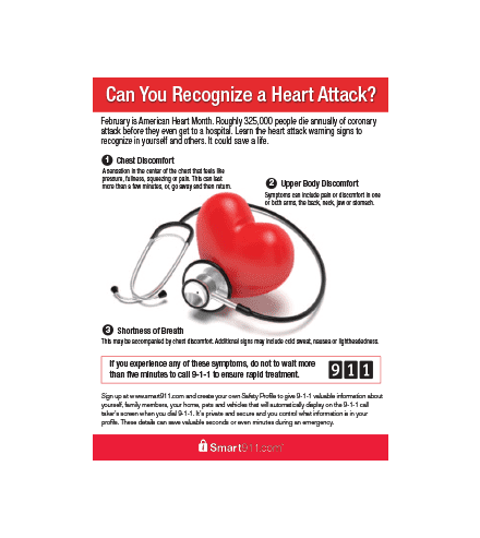 heart social 1 smart911 can you recognize a heart attack