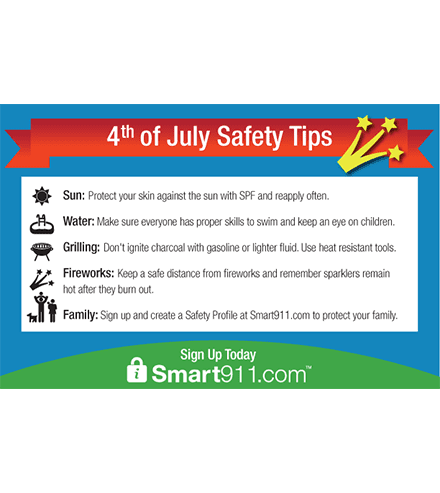 smart911 4th of july safety tips