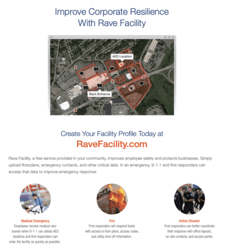 rave facility corporate flyer resource preview
