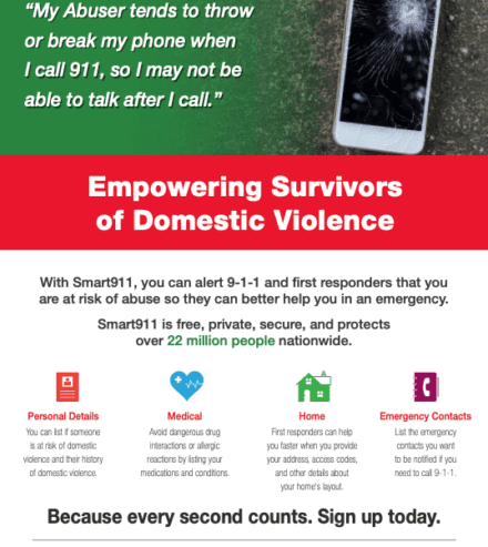 smart911 empowering survivors flyer resource preview