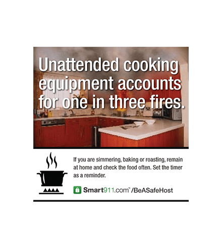 smart911 unattended cooking accounts for 1 in 3 fires