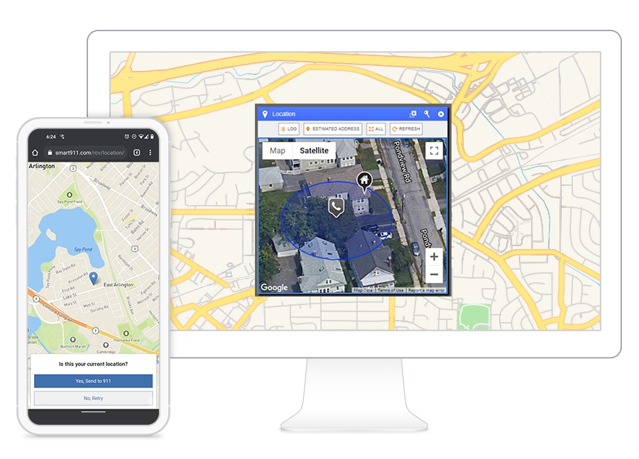 SitAware_Location copy phone gps map on mobile and desktop