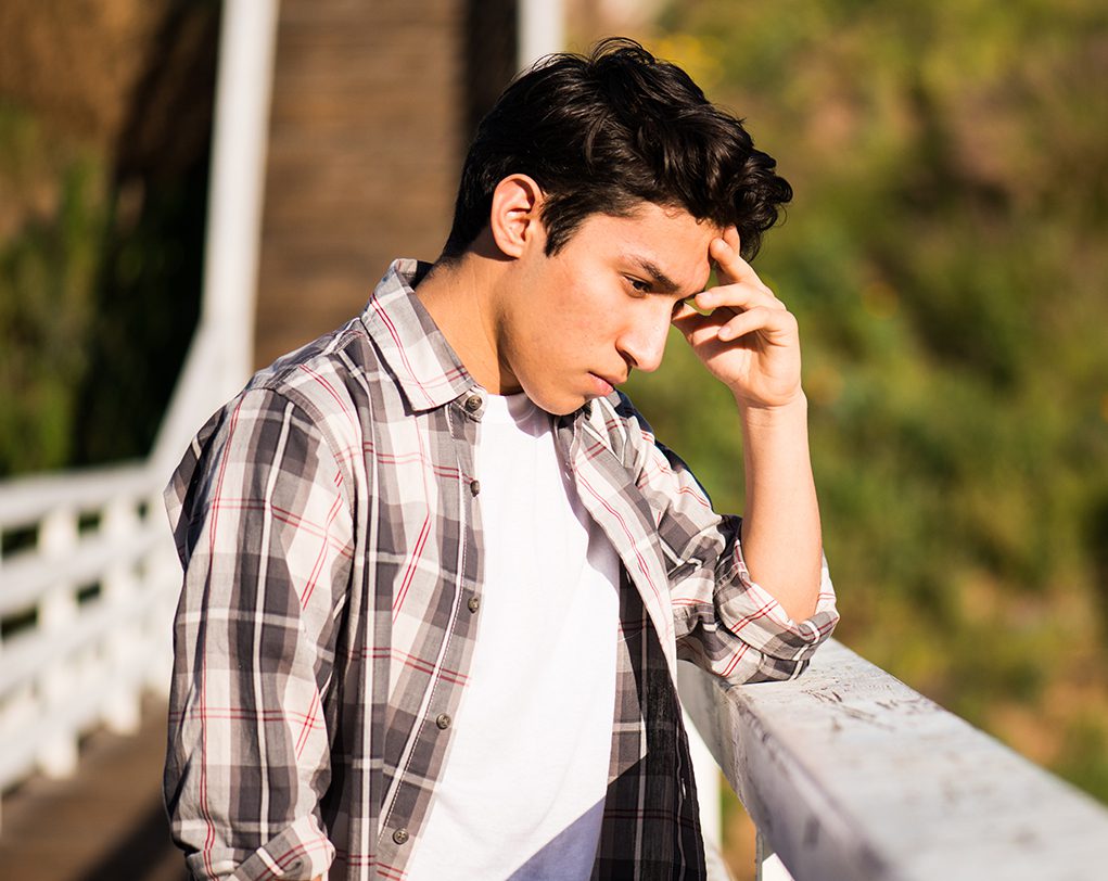 man struggling with mental health