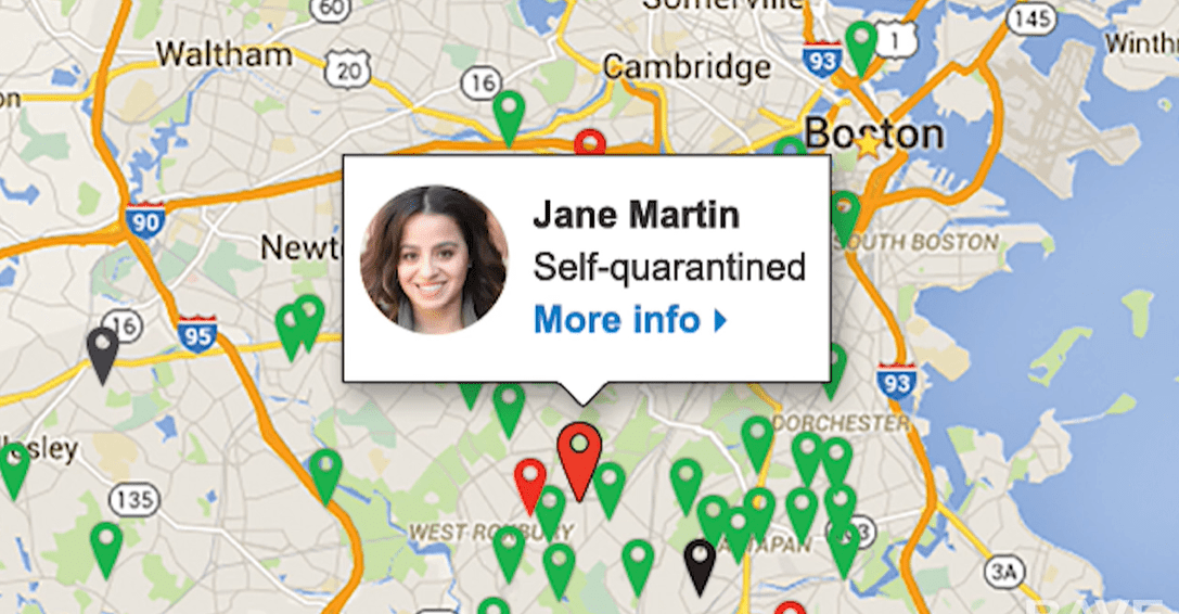 traffic map with customer data presented over geographic location