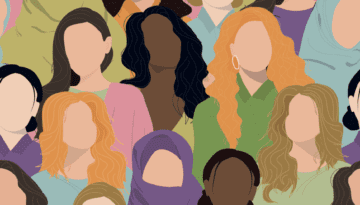 clipart women in a crowd