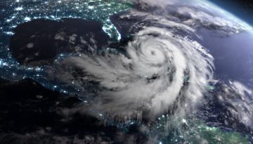 birds eye view of hurricane