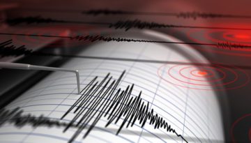 Seismograph With Paper In Action And Earthquake Rendering