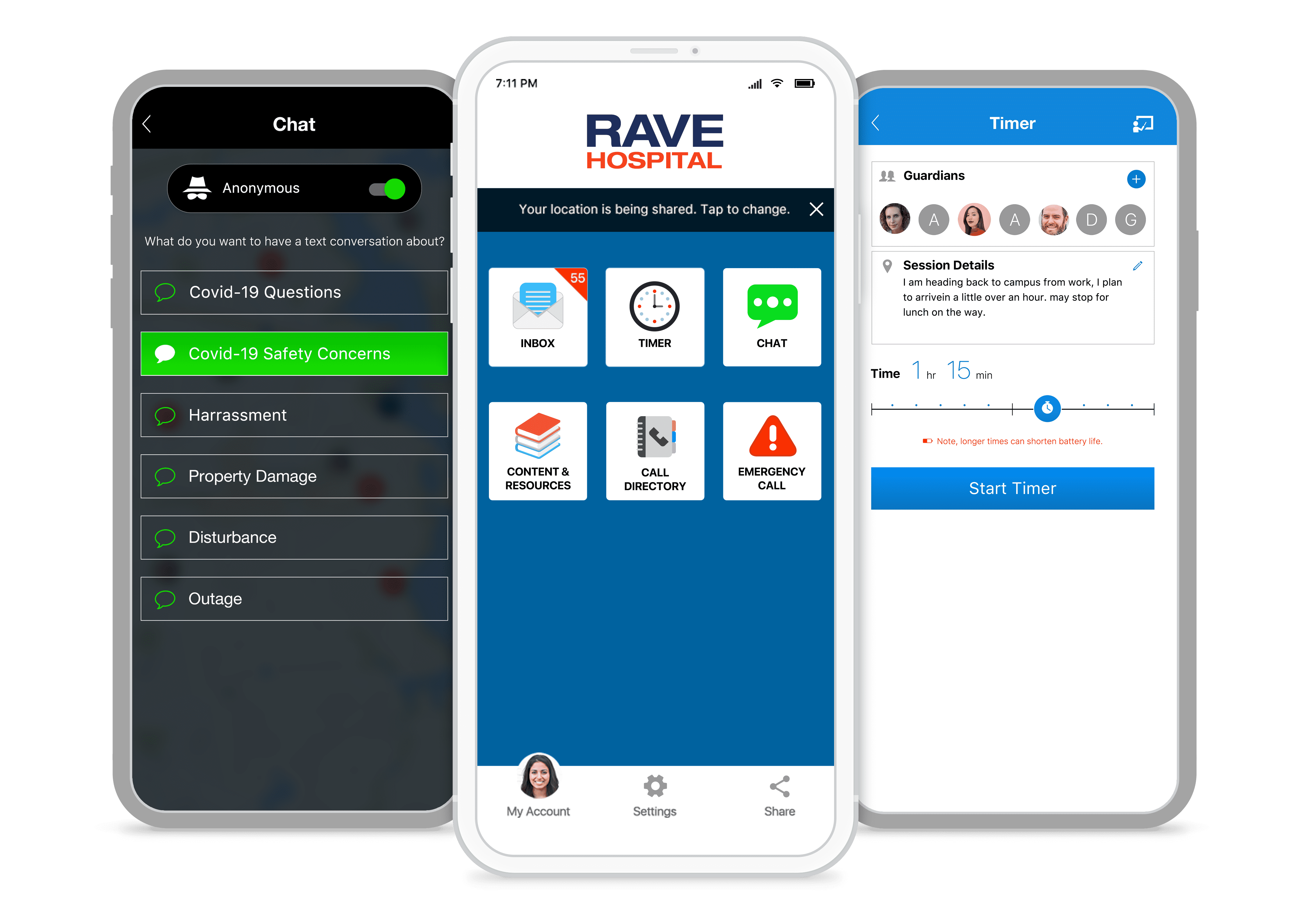rave-app-healthcare-phone Iphone view of Rave apps for healthcare