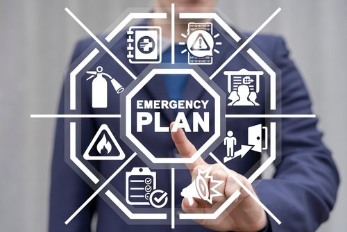 Concept Of Emergency Preparedness Plan Business buttons