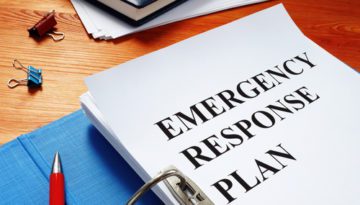 Open Folder With Emergency Response Plan