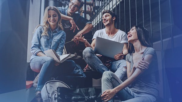 college students studying together in a group