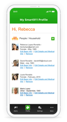 smart911 app profile