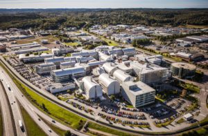 AstraZeneca research facility seen from the air